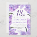 Search for purple 18th birthday invitations Lilac