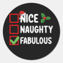 Search for naughty and nice stickers Xmas