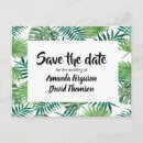 Search for palm leaves save the dates Tropical