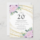 Search for purple rose gold birthday invitations Modern