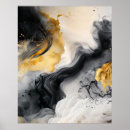 Search for black and white abstract posters Fluid