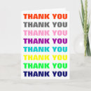 Search for words for a thank you cards Colourful