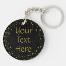 Search for sparkling rounded key rings Black and gold