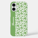 Search for green lucky clover pattern iphone cases Modern
