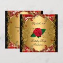 Search for red black gold invitations Party