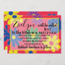 Search for flower bar bat mitzvah invitations Elegant
