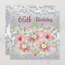 Search for floral 65th birthday invitations Pretty