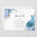 Search for aqua sweet 16 invitations Blue