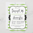 Search for lime green sweet 16 invitations White