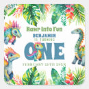 Search for dinosaur 1st birthday stickers Prehistoric