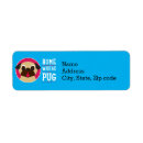 Search for black pug return address labels Pugs