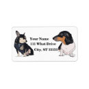 Search for dachshund puppy return address labels Puppies