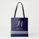 Search for navy and white bags Dark blue
