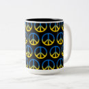 Search for blue peace sign mugs Yellow