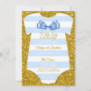 Search for blue white and gold baby shower invitations Watercolor