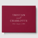 Search for burgundy guest books Typography