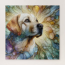 Search for dog with glasses puzzles Stained glass