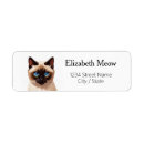 Search for siamese return address labels Animals