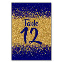 Search for royal blue and gold wedding table cards Modern