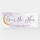 Search for purple baby shower banners Moon and stars