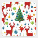 Search for reindeer pattern stickers Red