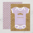 Search for purple and gold baby shower invitations For kids