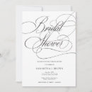 Search for elegant calligraphy bridal shower invitations Modern