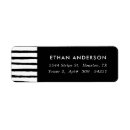 Search for black and white stripes return address labels Simple