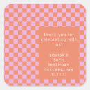Search for birthday party invitation stickers Thank you