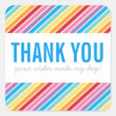 Search for colourful thank you stickers Party