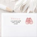 Search for baby shoe return address labels Pink