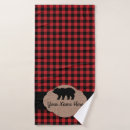 Search for black bear bath towels Buffalo plaid