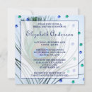 Search for feather bridal shower invitations Blue