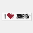 Search for zombie bumper stickers Red