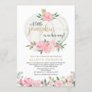 Search for pink gold pumpkin baby shower invitations Floral watercolors