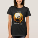 Search for happy halloween womens tshirts Black and orange