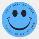 Search for blue face stickers Happy