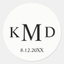 Search for bride groom monogram stickers Monogrammed