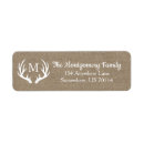 Search for rustic antlers return address labels Deer