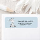 Search for blue giraffe return address labels Baby shower