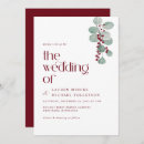 Search for burgundy and green wedding invitations Greenery