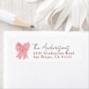 Search for red ribbon return address labels Bow
