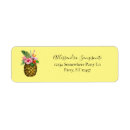 Search for pineapple return address labels Yellow