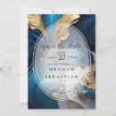 Search for marble save the dates Navy blue