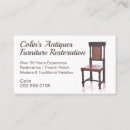 Search for antique furniture business cards Restoration