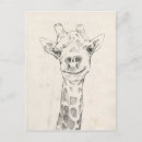 Search for giraffe drawing postcards Animal