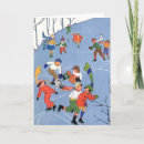 Search for vintage ice skating christmas cards Children