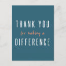 Search for making a difference postcards Thank you