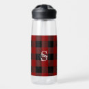 Search for buffalo plaid water bottles Red