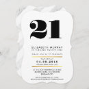 Search for marble 21st birthday invitations Stylish